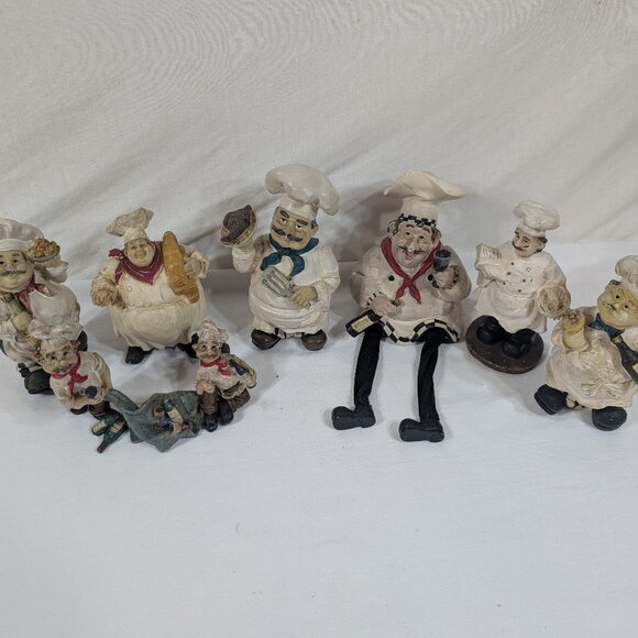 7 Vintage Fat Chef Kitchen Decor - Picture 1 of 2